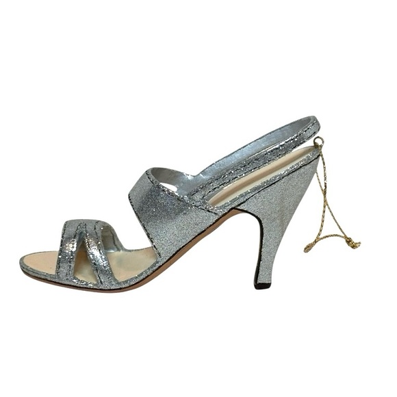 METROPOLITAN MUSEUM OF ART SILVER BANDED SLINGBACK SHOE ORNAMENT 2010 - Picture 3 of 8